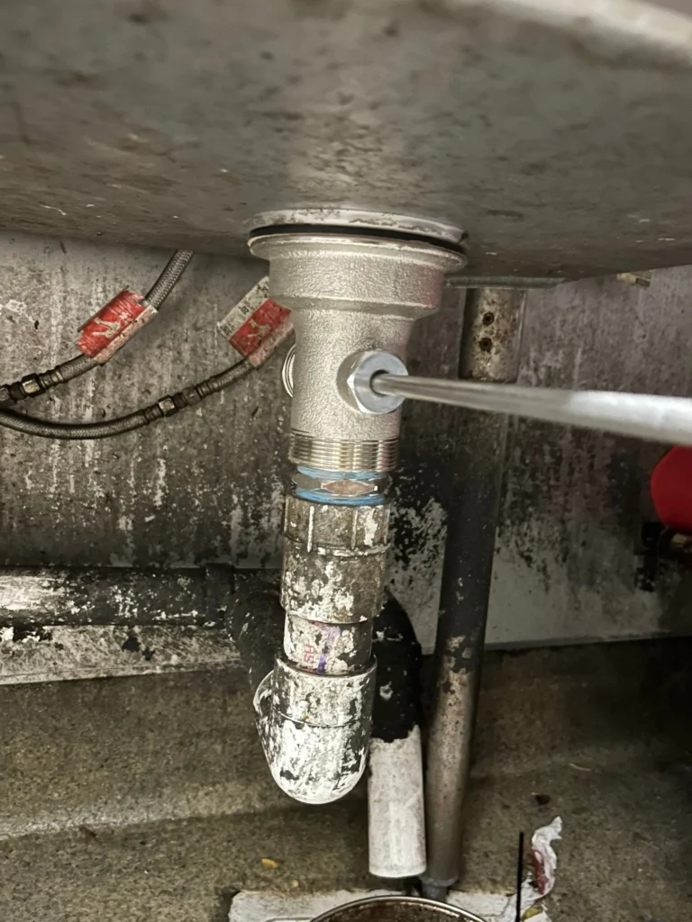 Commercial sink drain rebuilt at a Donelson restaurant