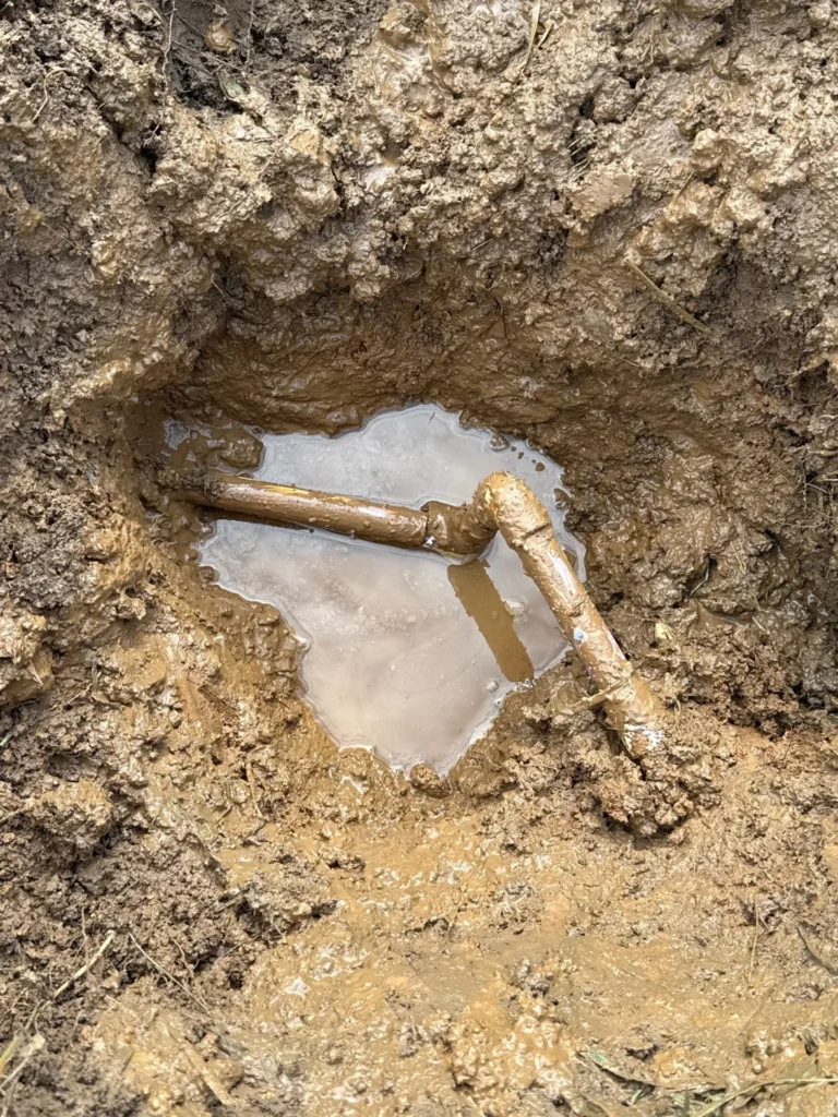 New section of water line set before backfilling in Lebanon