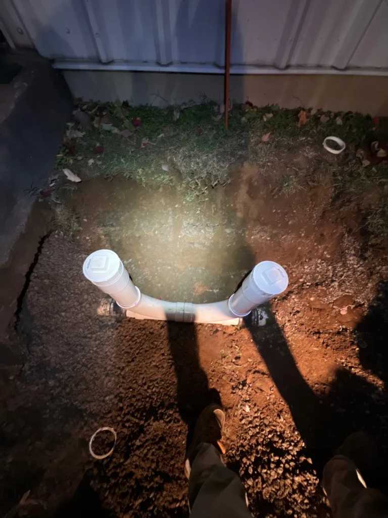 Two-way drain clean-out installed in Berry Hill
