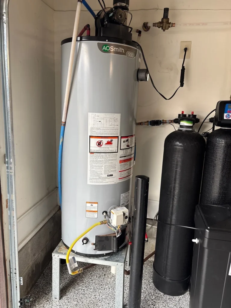 Gas water heater and water treatment tanks installed in Mount Juliet
