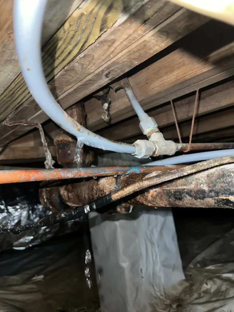 New water lines run under the floor in The Nations