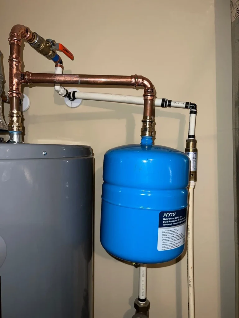 Replacement water heater and expansion tank installed in Hermitage