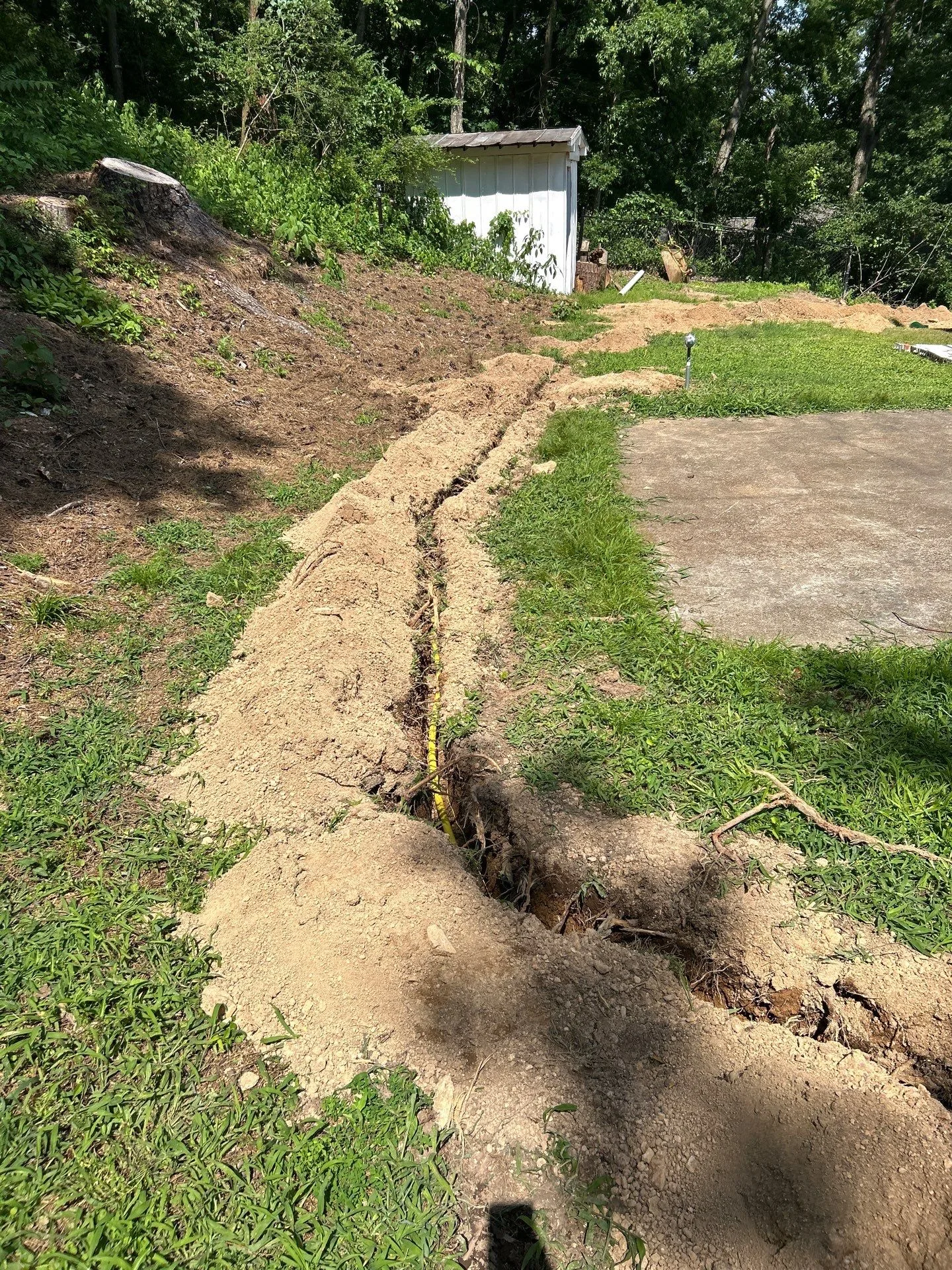 Patio Gas Line Re-Trenching in Belle Meade