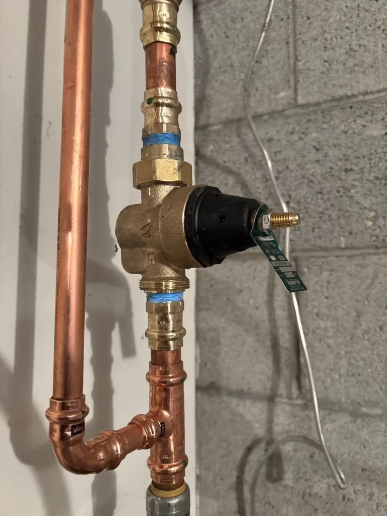 New copper supply and shutoff fitted on an Antioch service call