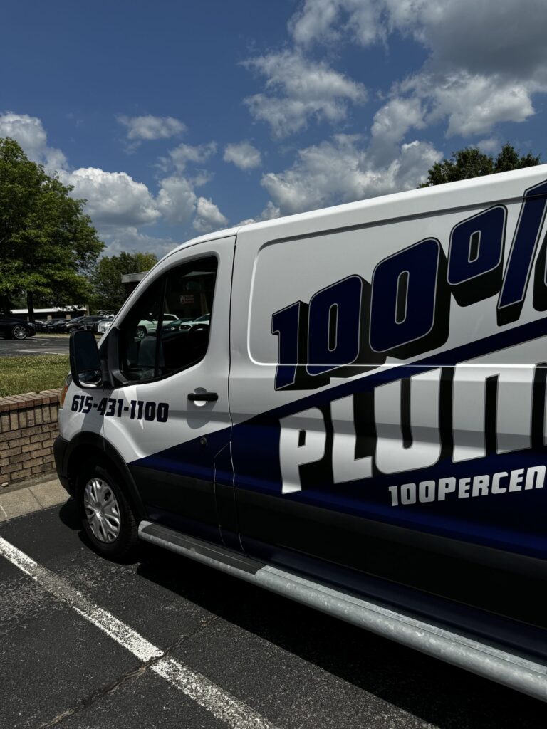 100 Percent Plumbing van detail